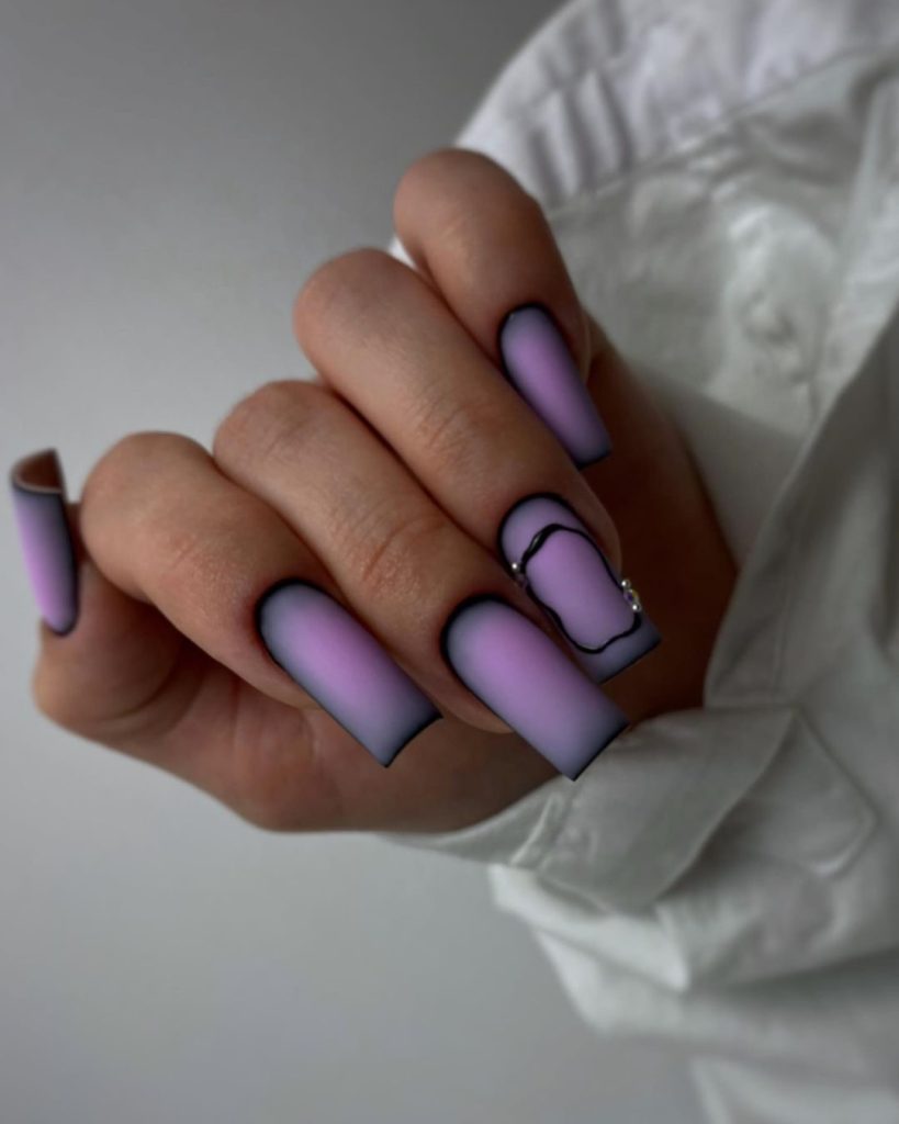 Matte Lavender Elegance with a Frame