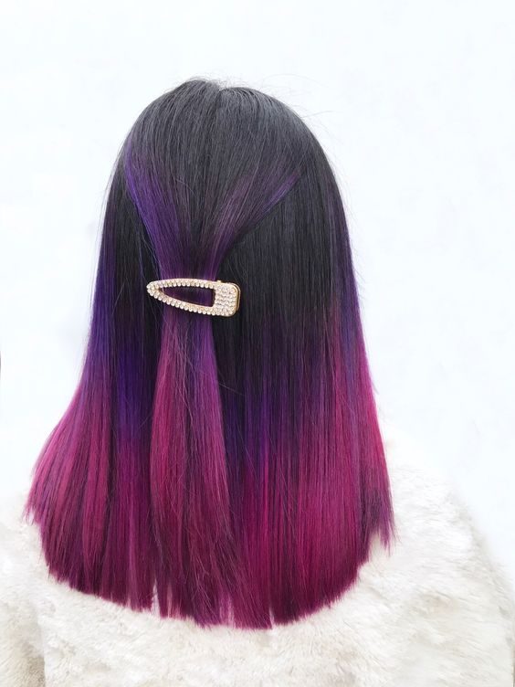 Midnight to Magenta Ombre