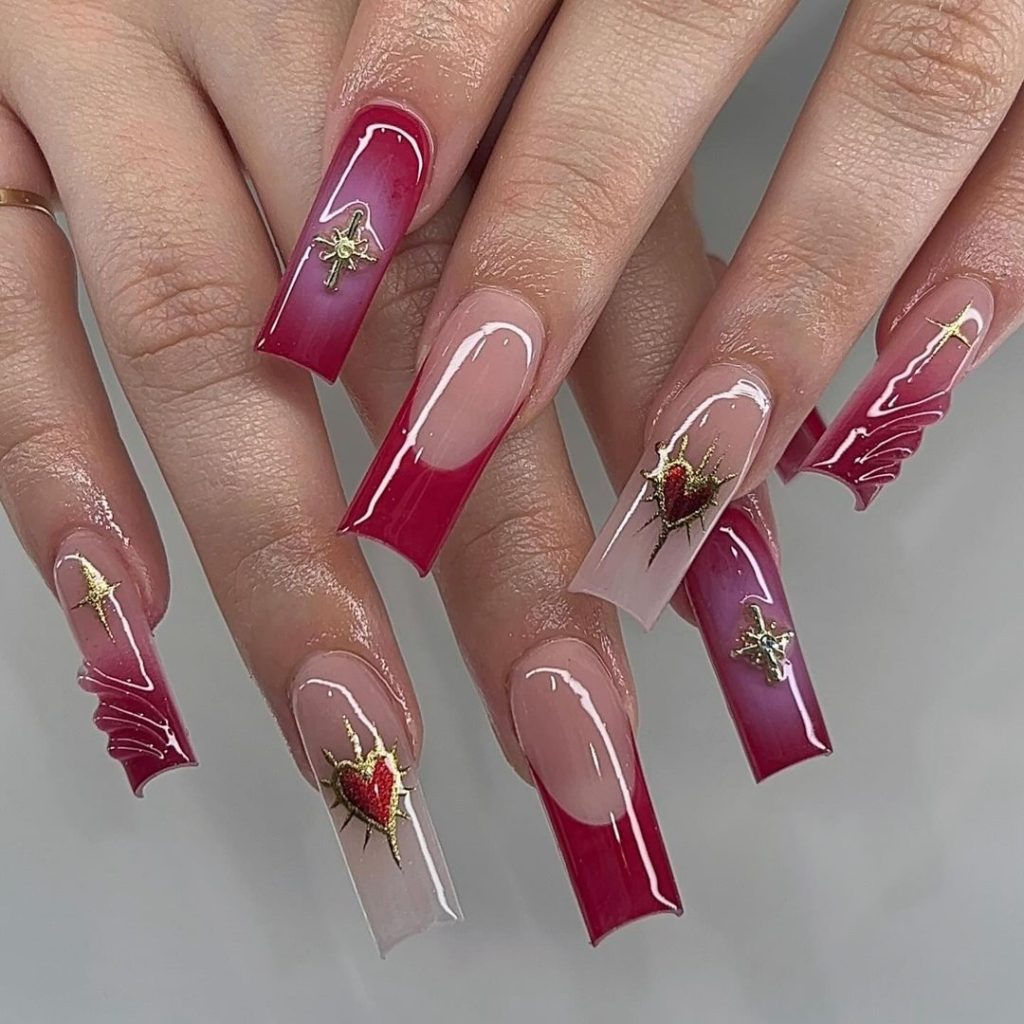 Ombre Opulence with Golden Accents