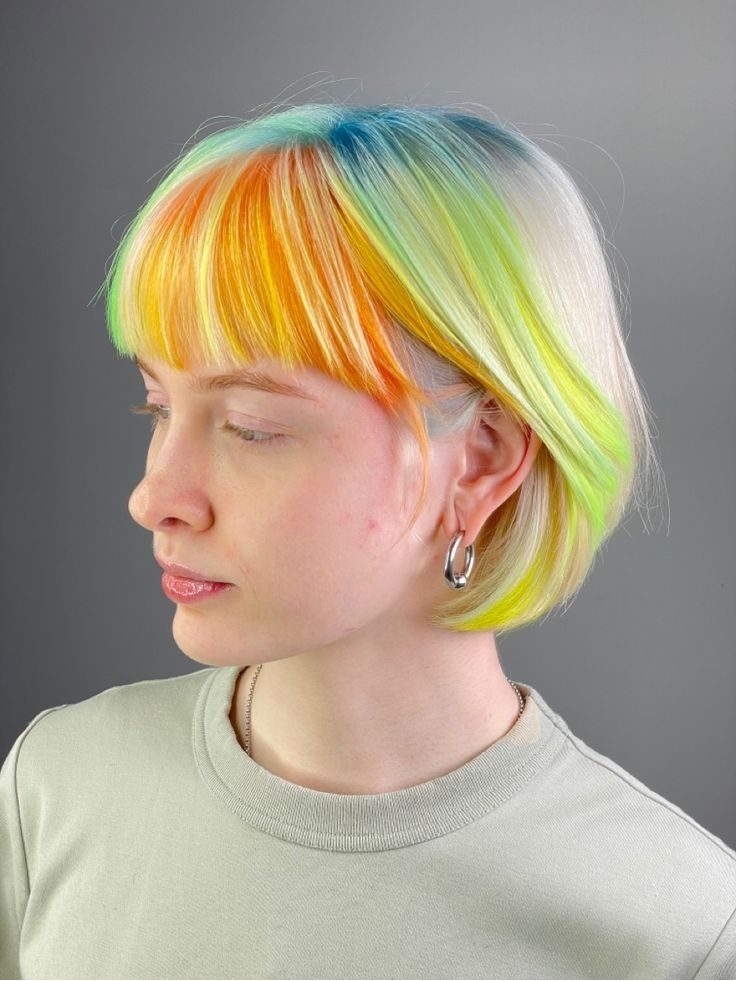 Pastel Rainbow Bangs