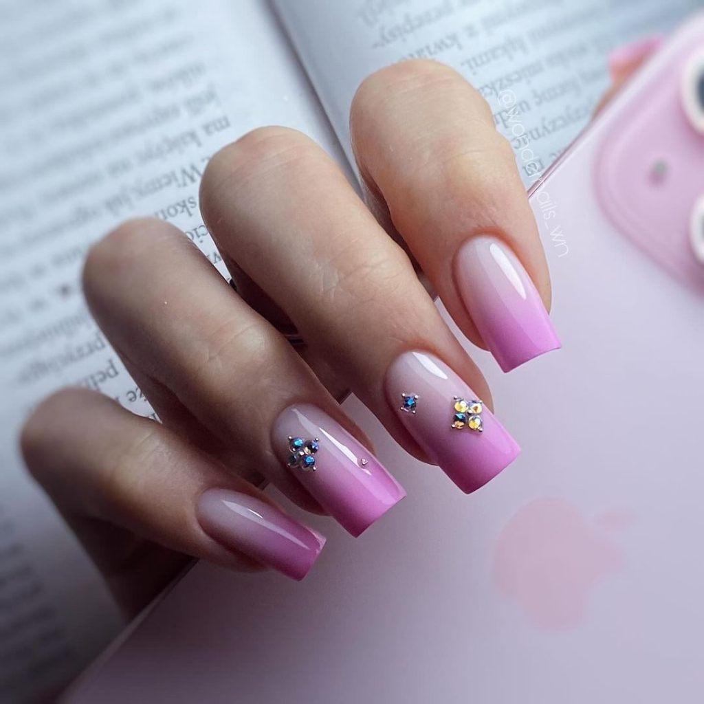 Pink Tips & Crystal Blossoms