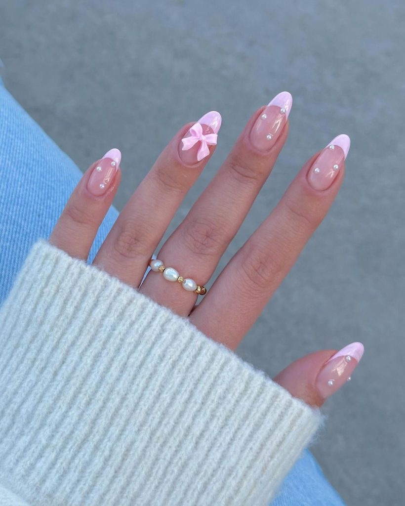 Soft Pink with a Bow