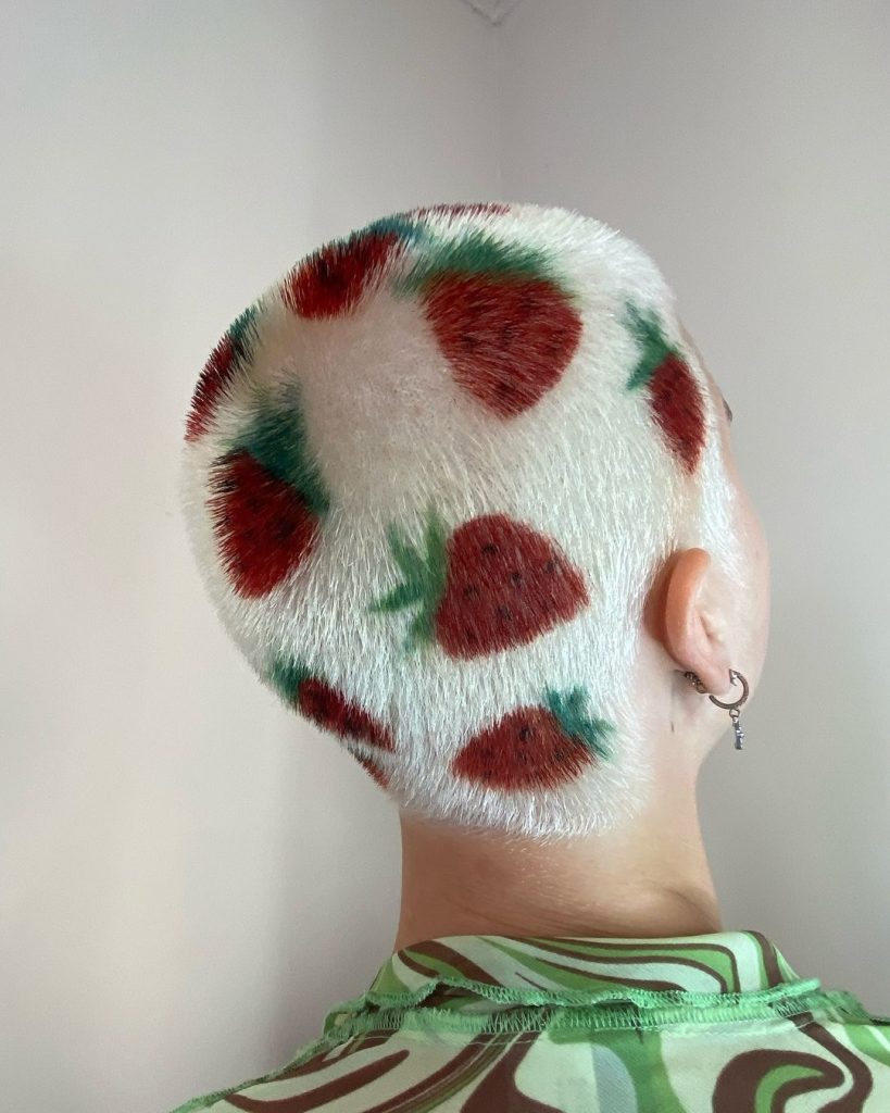 Strawberry Pattern Buzz Cut