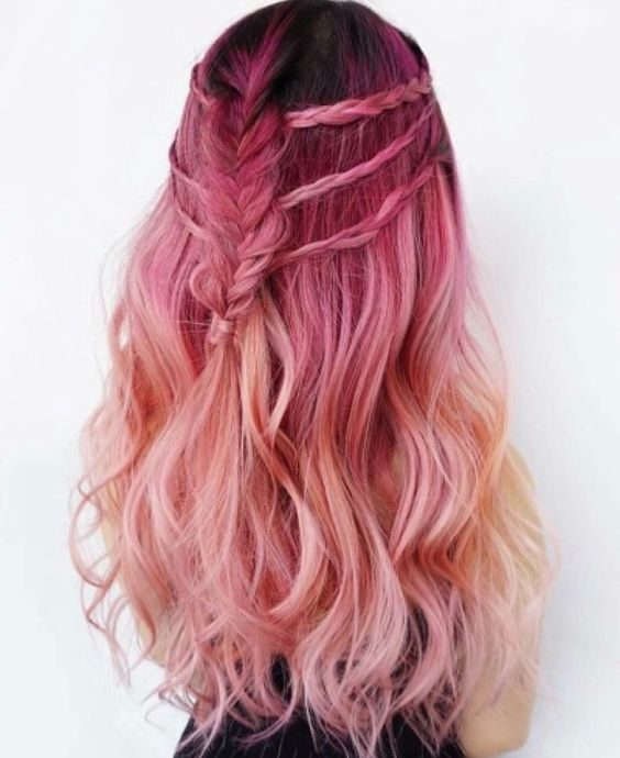 Sunset Braids Merging into Soft Waves