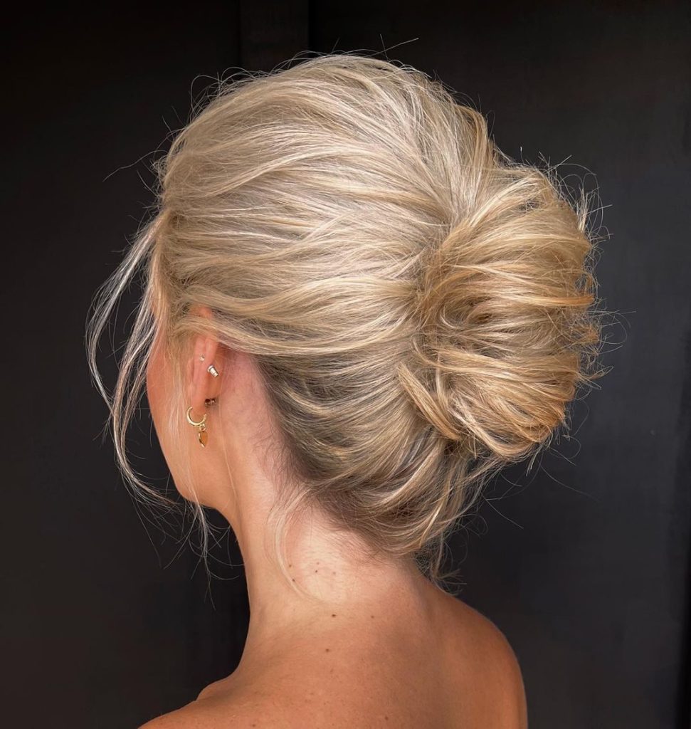 The Textured Blonde Bun