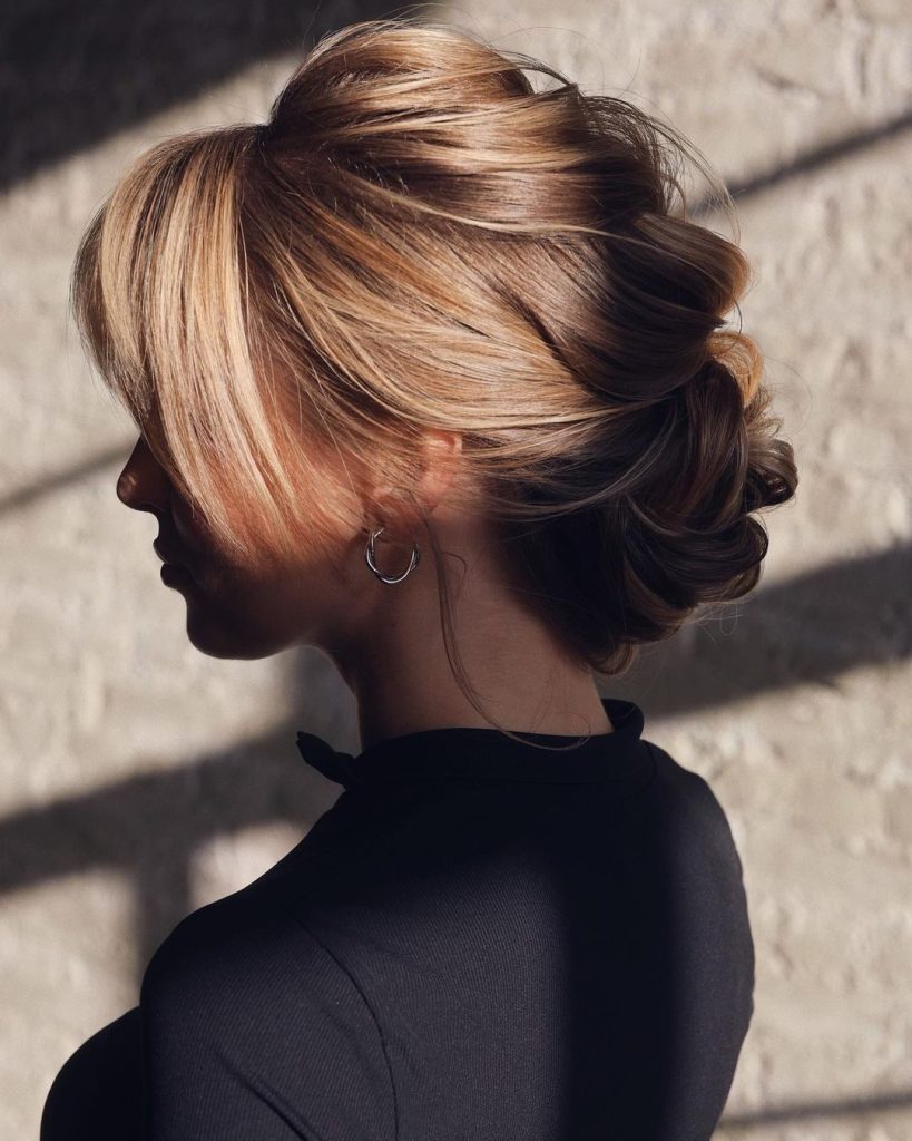The Textured Blonde Updo